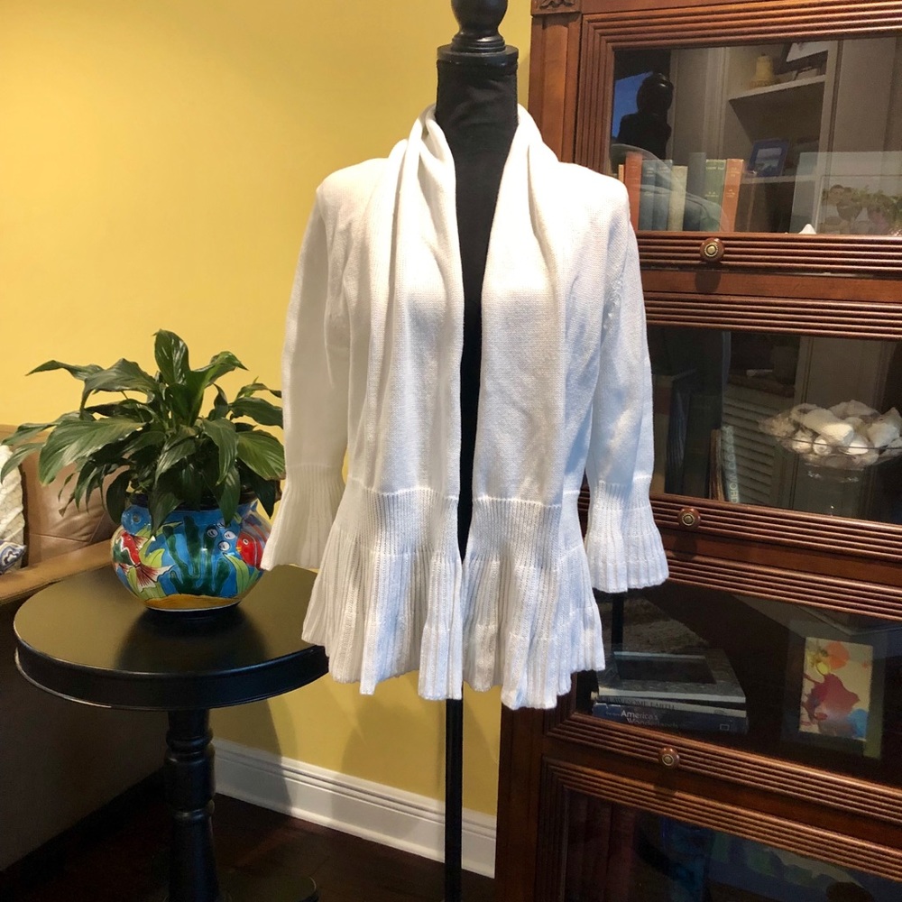 Eight Eight Eight white cotton sweater - Large Anthropologie